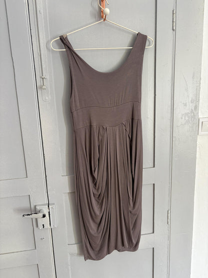 Vintage Grey Sleeveless Midi Dress — additional view 10