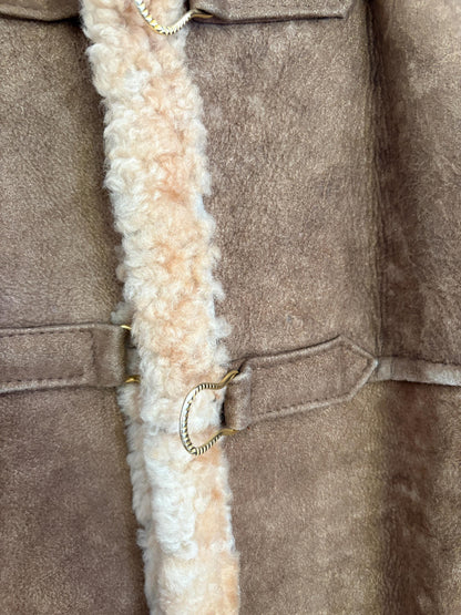 Vintage Leather Kids Lammy Coat — fabric close-up