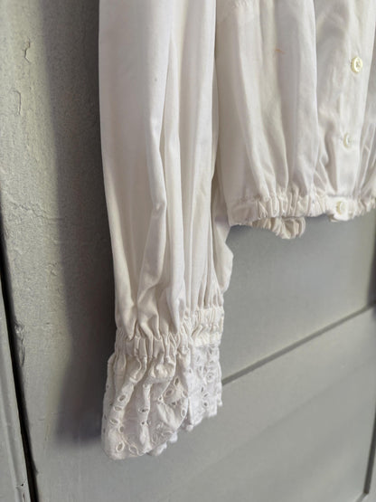 Vintage Eyelet Cotton Puff Sleeve Blouse — additional view 8
