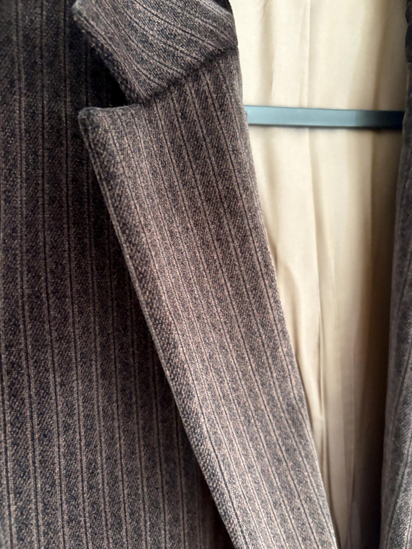 BOSS Hugo Boss velour brown Men blazer, Dark academia velvet double breasted americana