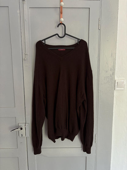 Vintage Cashmere Dark Brown Sweater — additional view 7