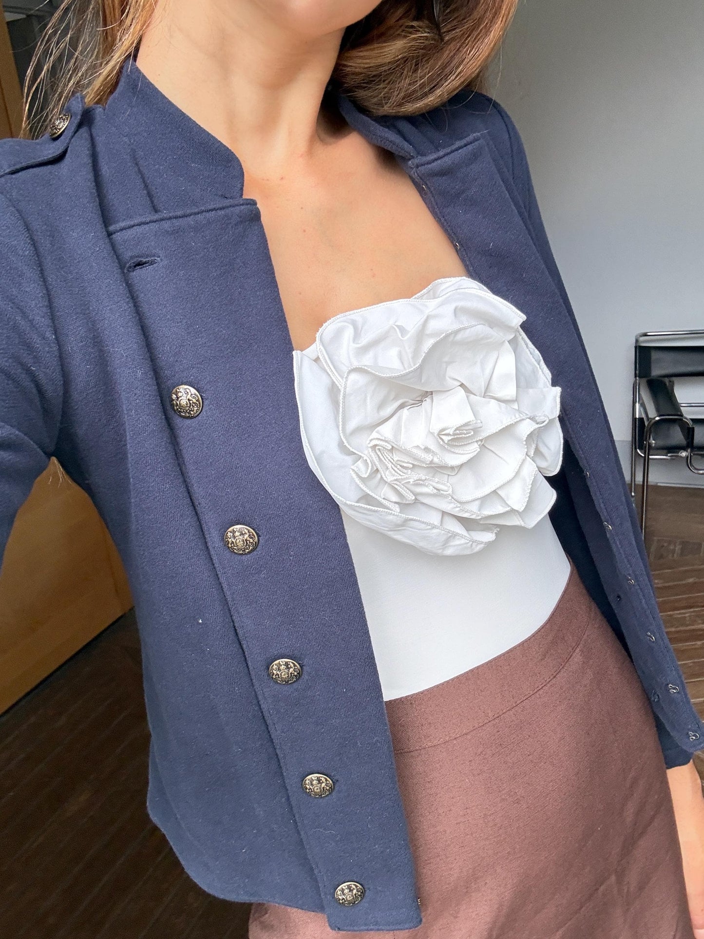 Ralph Lauren navy military jacket – Y2K fitted blazer, vintage polo kids L fits women XS-S, balletcore coquette preppy style