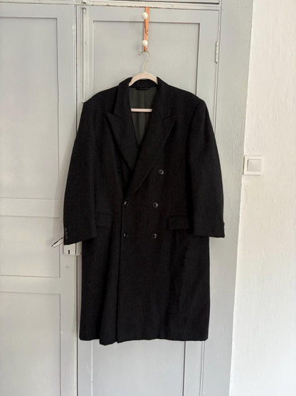 Dark Academia Wool Overcoat in Charcoal — additional view 6