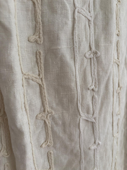 Vintage Handmade White Textured Midi Skirt — additional view 9