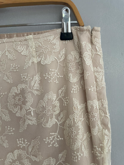 Ivory Lace Vintage Trousers Romantic Floral Mesh