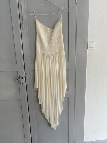 Vintage White Sequin Bandeau Jumpsuit — additional view 7