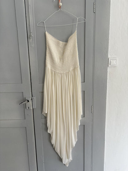 Vintage White Sequin Bandeau Jumpsuit — additional view 6
