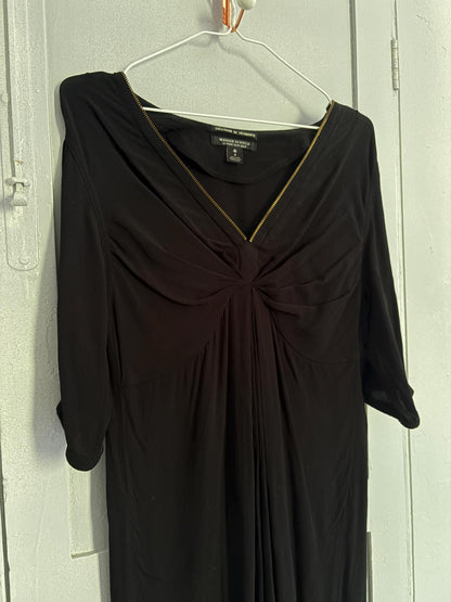 Vintage Black V-Neck Dress by Maison Scotch