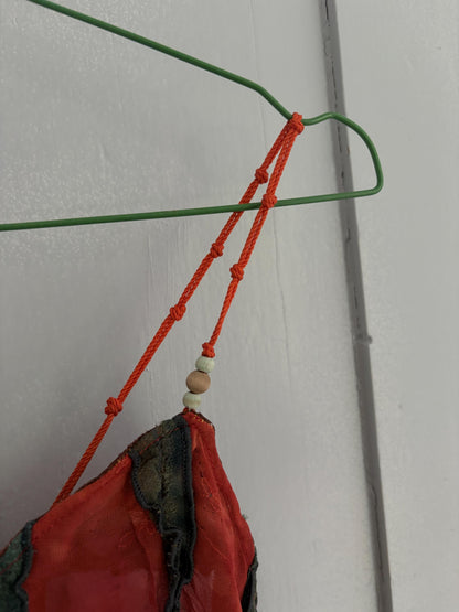Red Vintage Camisole With Knotted Straps — additional view 9