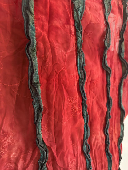 Red Vintage Camisole With Knotted Straps — additional view 8