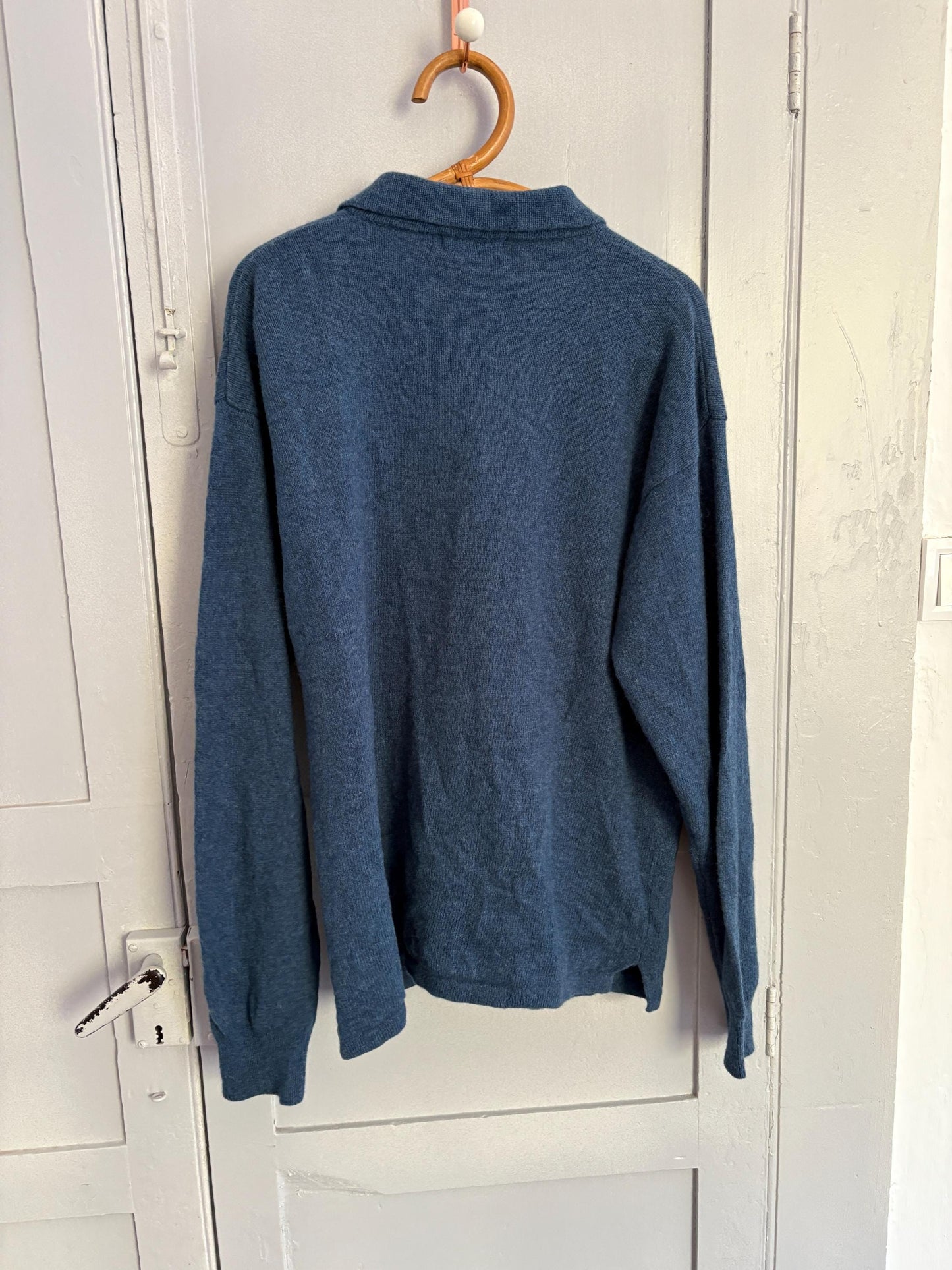 Blue Wool Vintage Luxe Cardigan — additional view 10