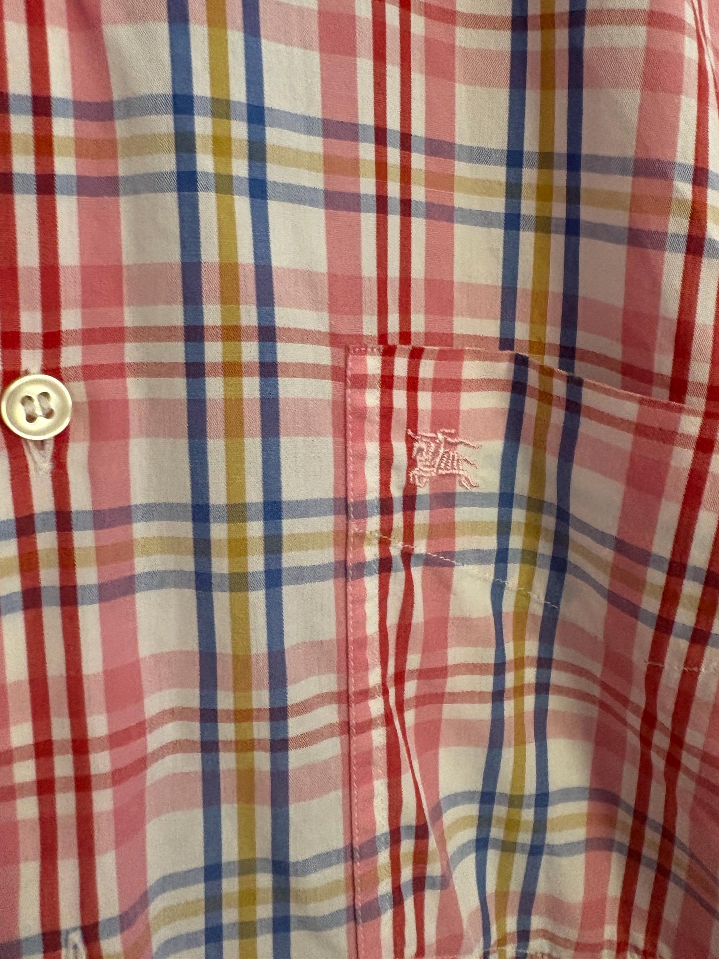 Vintage BURBERRY London light pink men blouse, Oxford designer shirt, Boxy fit,