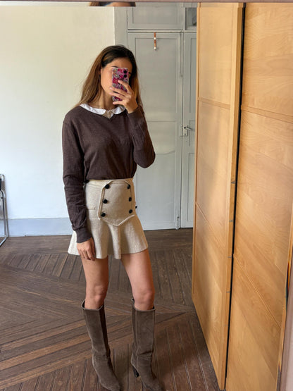 Vintage Brown Cashmere Blend Jumper — additional view 5