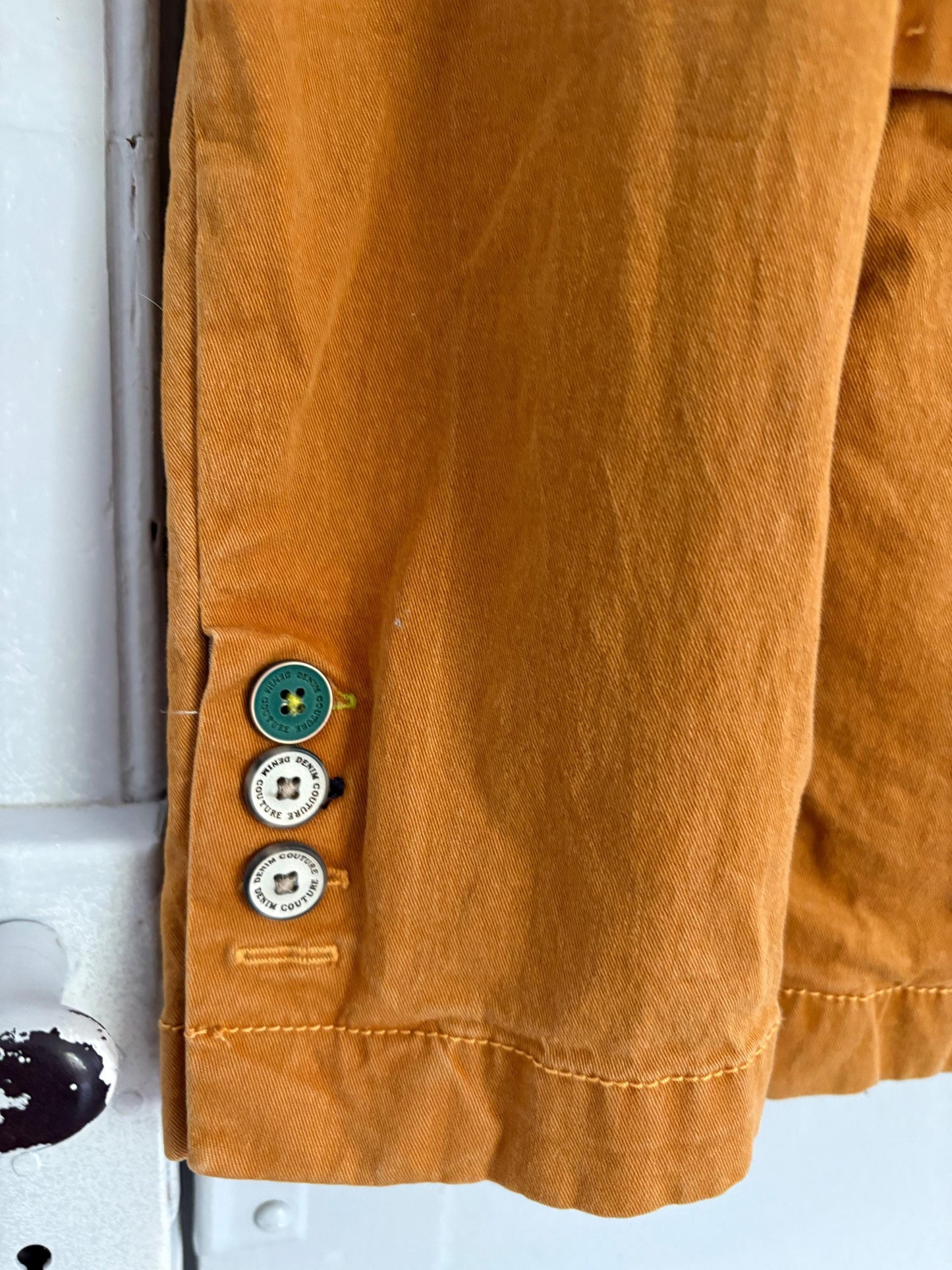 Orange earthy blazer, Vintage warm spring jacket, Colourful Emily in Paris aesthetic, Smart Girl boss clothing, M