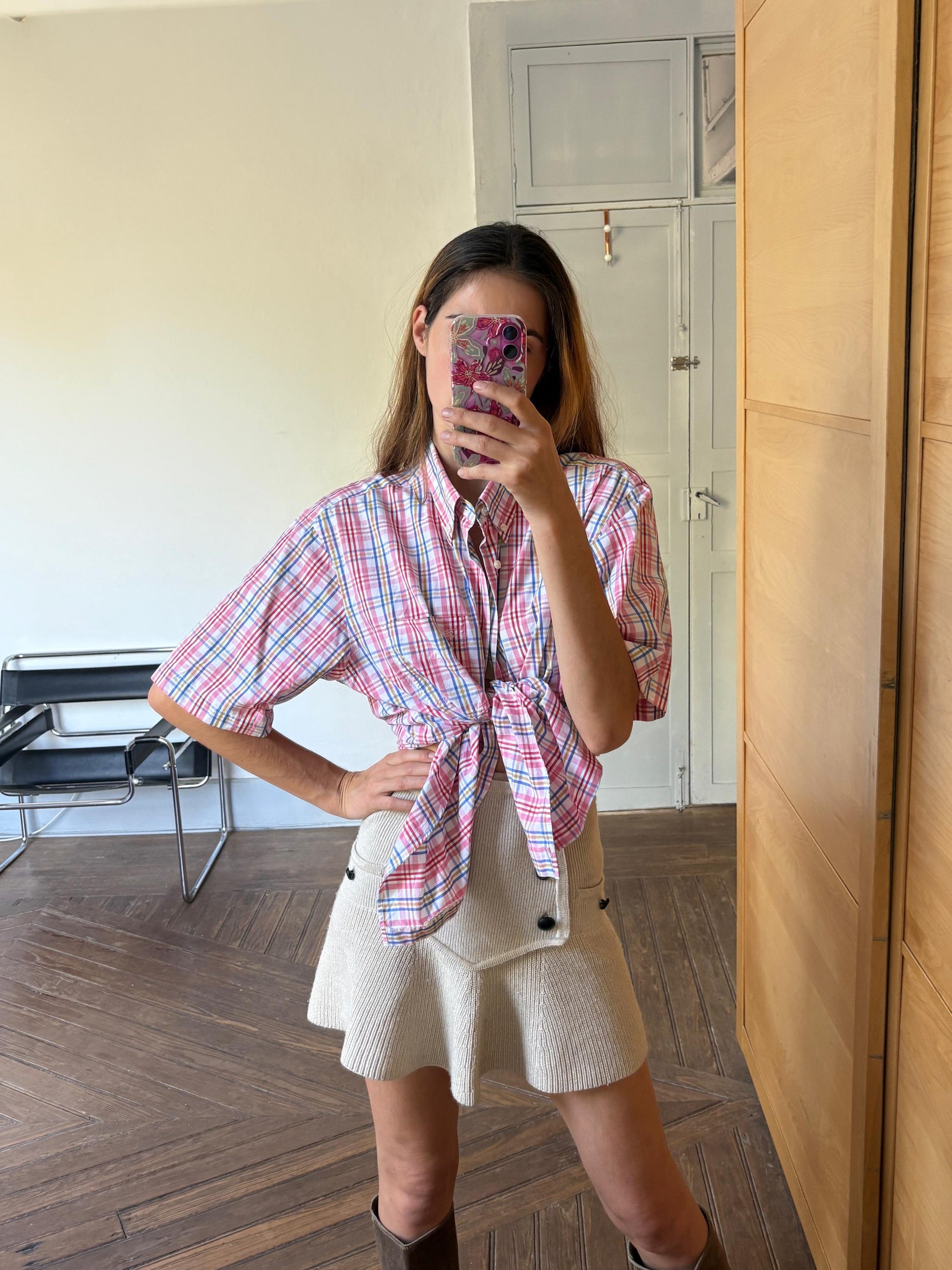 Vintage BURBERRY London light pink men blouse, Oxford designer shirt, Boxy fit,