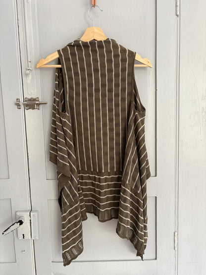 Elegant Striped Sleeveless Bolero Vest — additional view 10