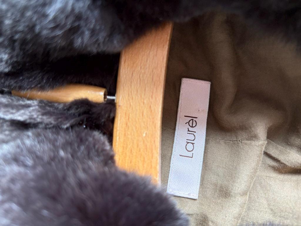 Laurèl moss green parka, Luxury vintage designer wear, Forest outing clothing,