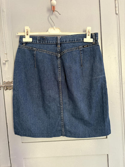 Vintage Blue Denim Button-Down Skirt — additional view 10