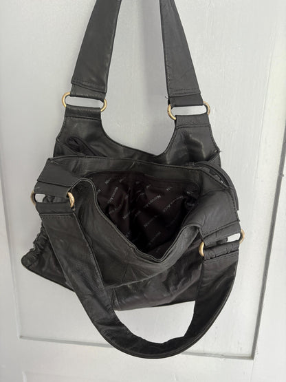 Vintage Black Leather Berlin Baguette Bag — additional view 9