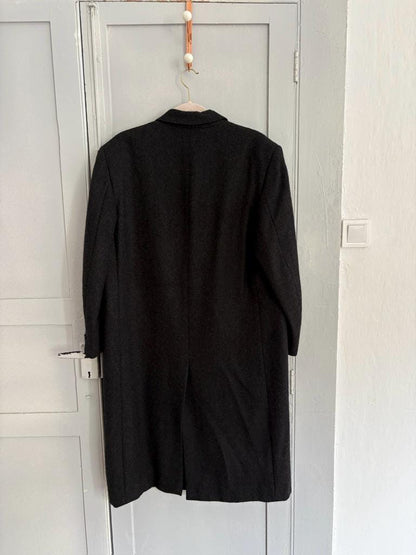 Dark Academia Wool Overcoat in Charcoal — additional view 8
