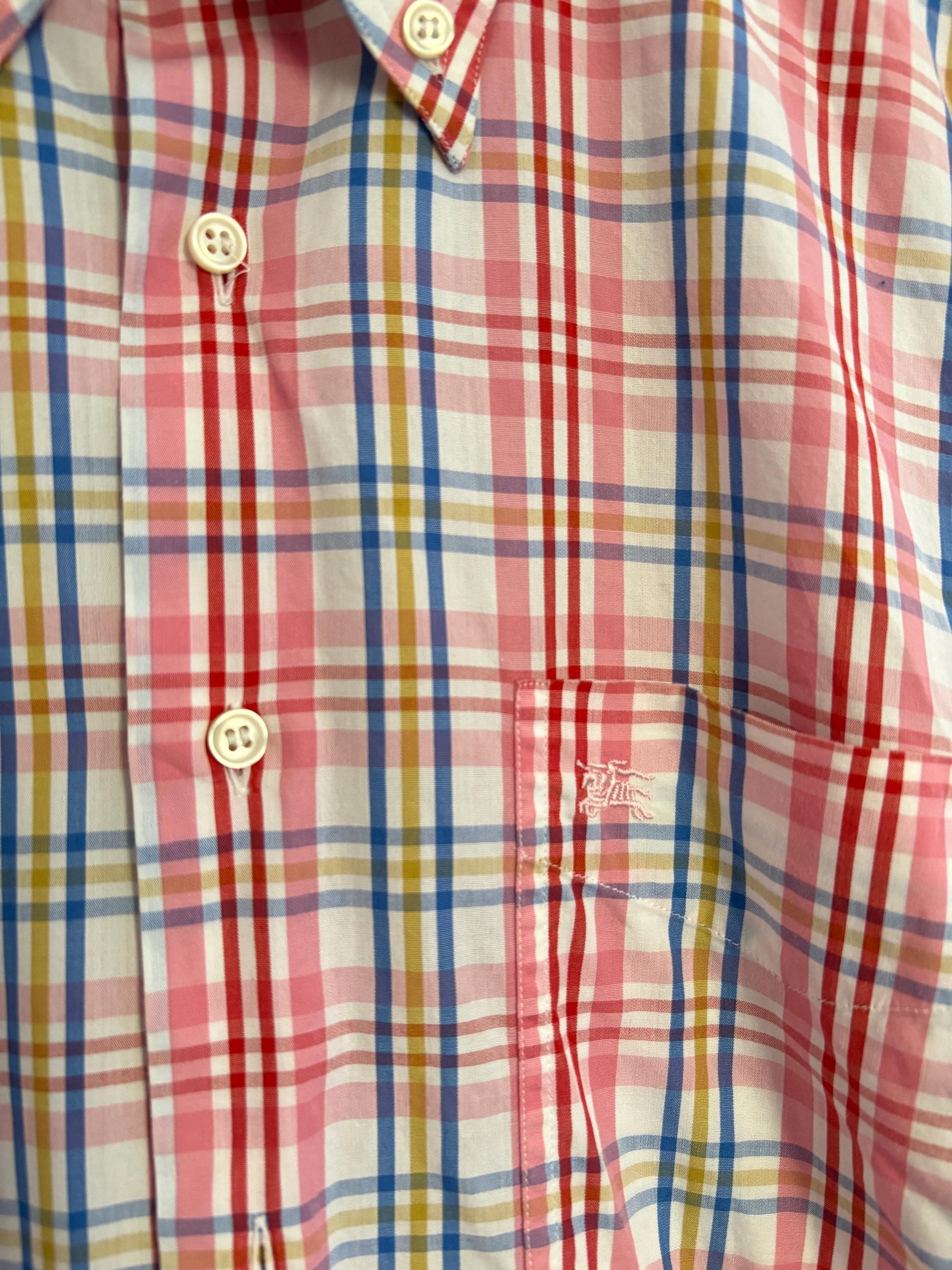 Vintage BURBERRY London light pink men blouse, Oxford designer shirt, Boxy fit, Classic formal shirt, Oversized smart shirt