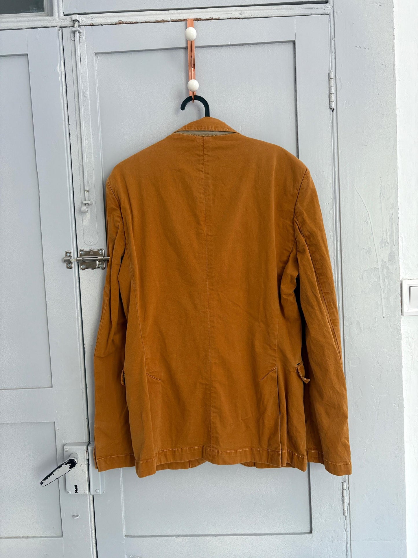 Orange earthy blazer, Vintage warm spring jacket, Colourful Emily in Paris aesthetic, Smart Girl boss clothing, M