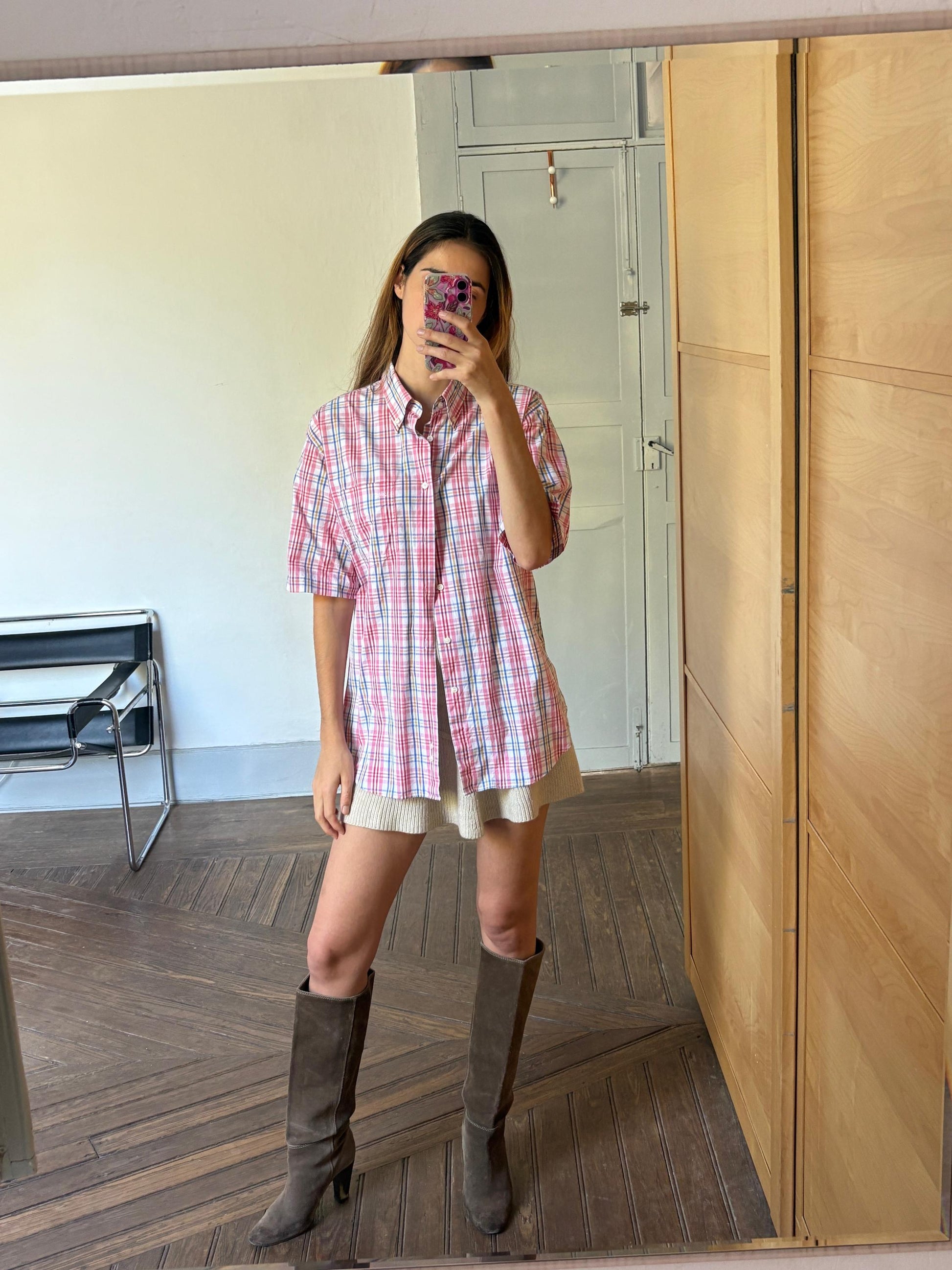 Vintage BURBERRY London light pink men blouse, Oxford designer shirt, Boxy fit, Classic formal shirt, Oversized smart shirt