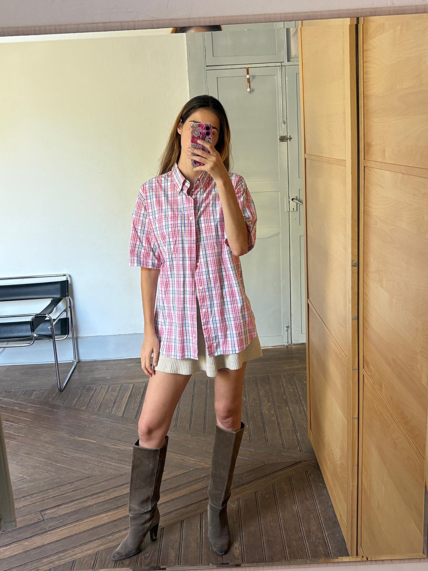 Vintage BURBERRY London light pink men blouse, Oxford designer shirt, Boxy fit, Classic formal shirt, Oversized smart shirt