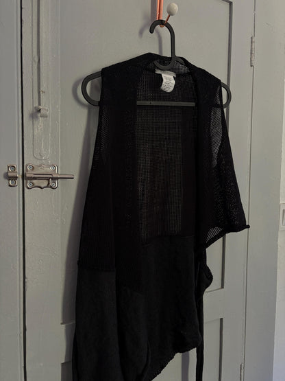 Vintage Black Linen Blend Asymmetric Camisole — additional view 9