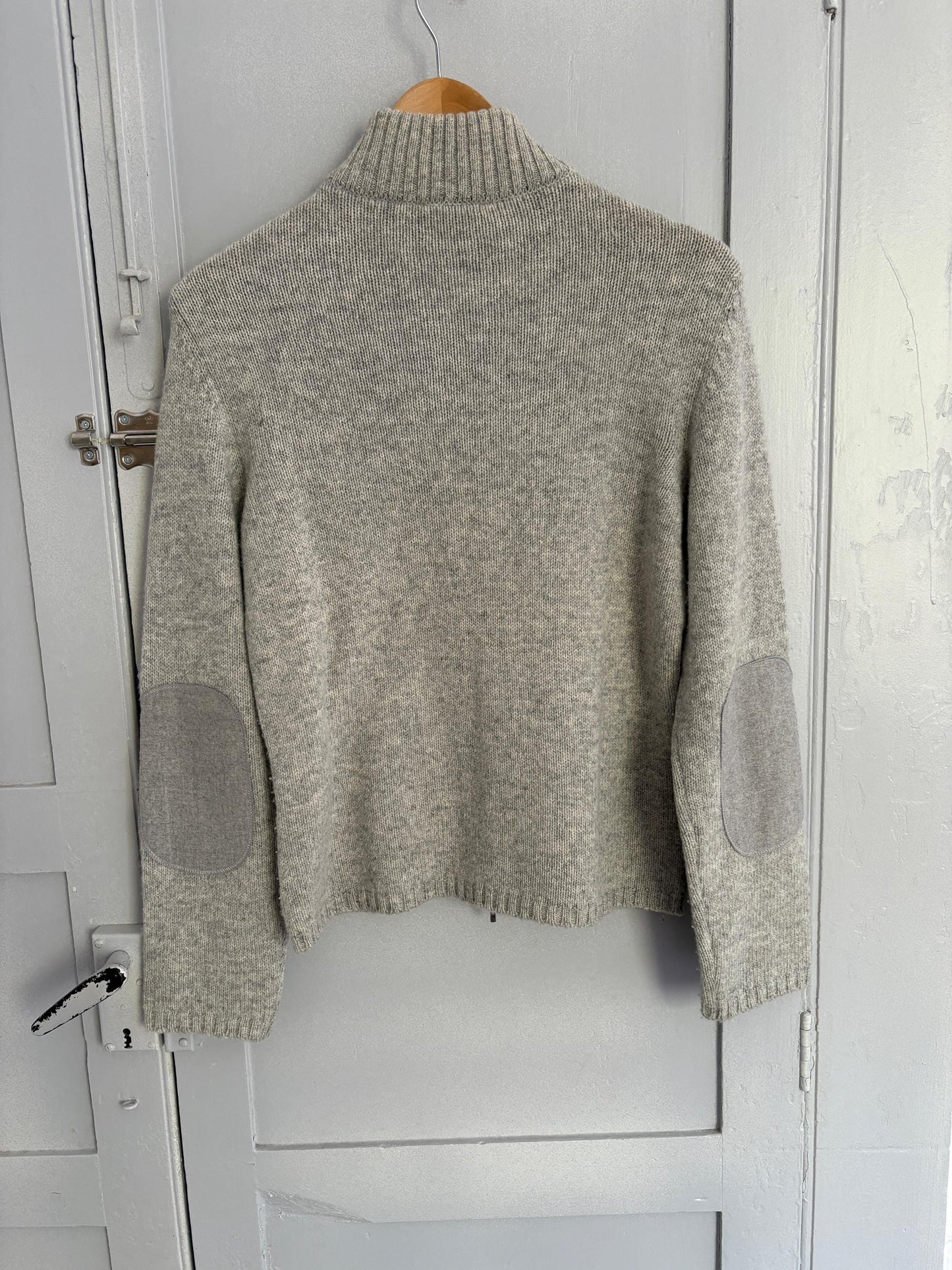 Vintage Burberry London Luxe cardigan - Long sleeved grey lambswool blend vest, Super soft winter knit shirt, Designer Jumper, S