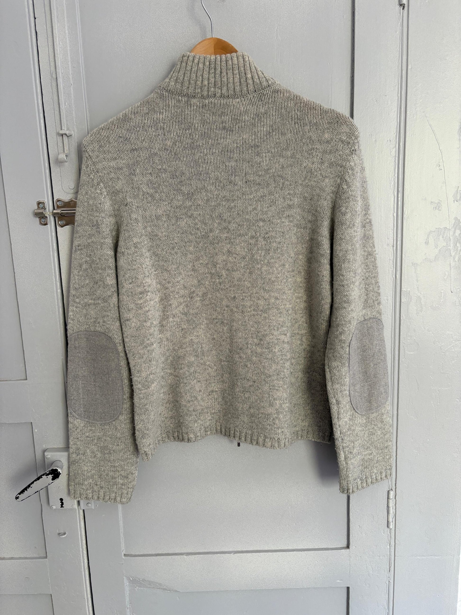 Vintage Burberry London Luxe cardigan - Long sleeved grey lambswool blend vest, Super soft winter knit shirt, Designer Jumper, S