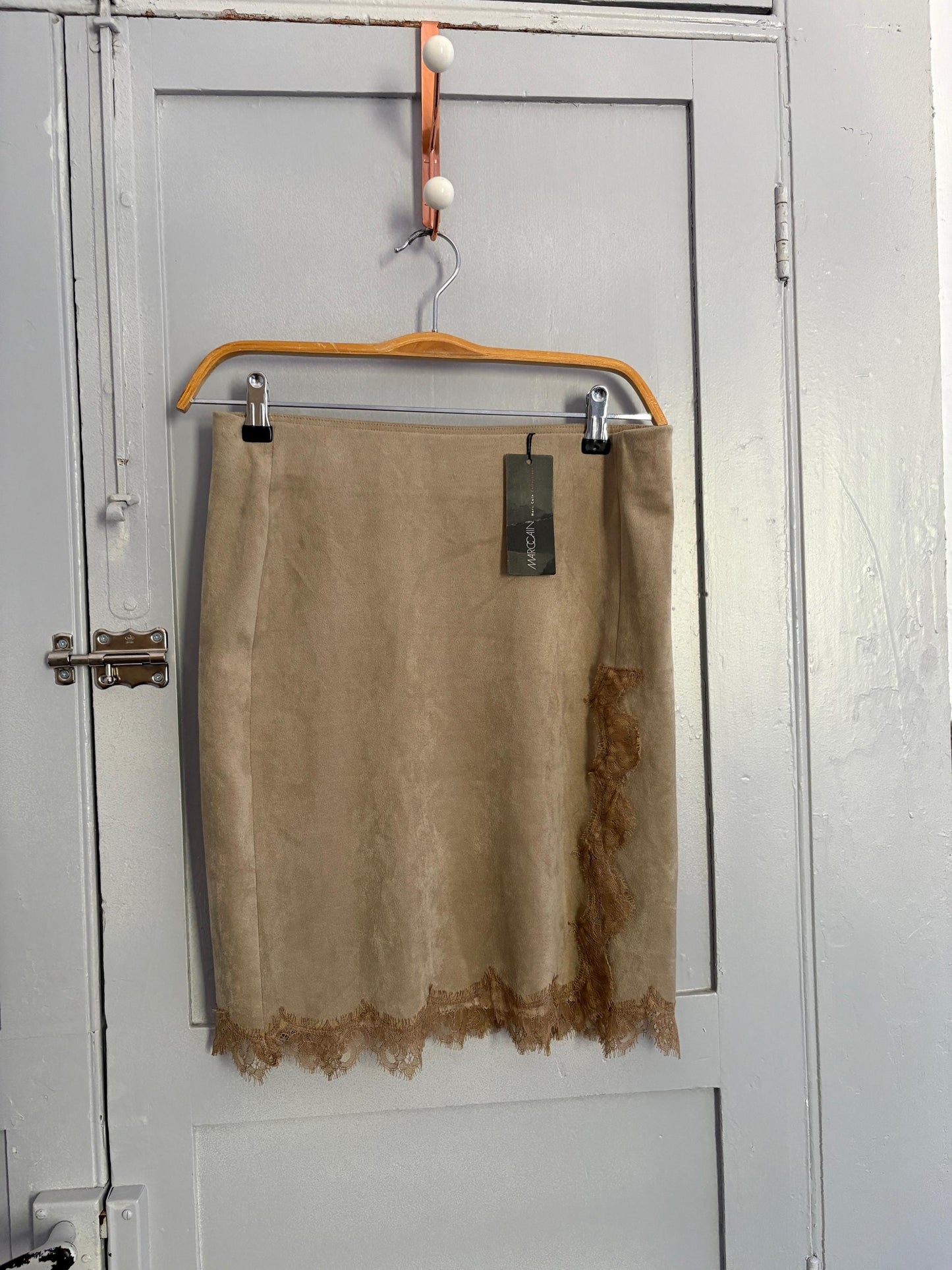 Vintage Marc Cain Lace-Trimmed Mini Skirt – Made in Italy