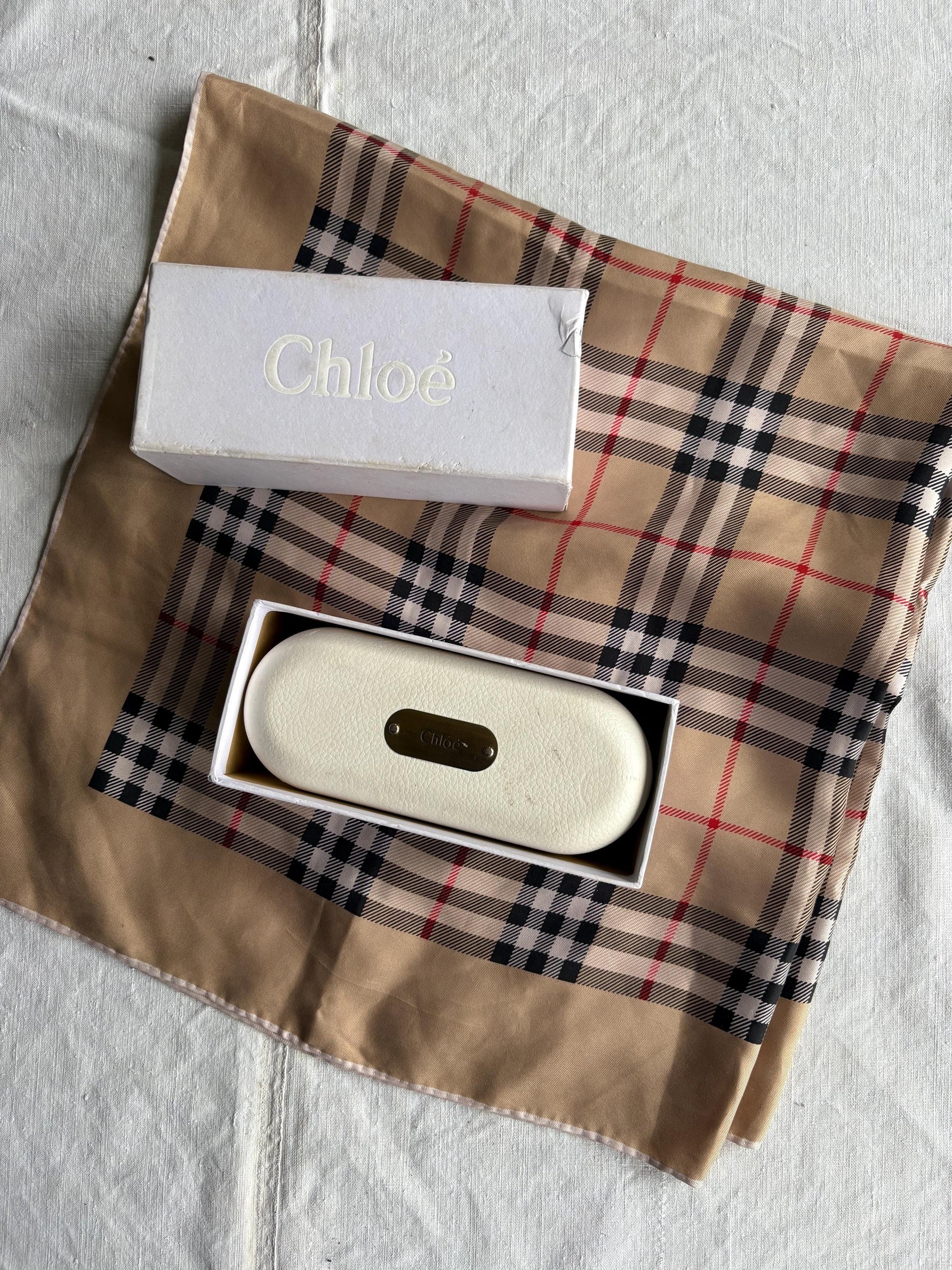 Vintage Iconic Chloe Sunglasses with original box, Luxury designer sunnies gift for her