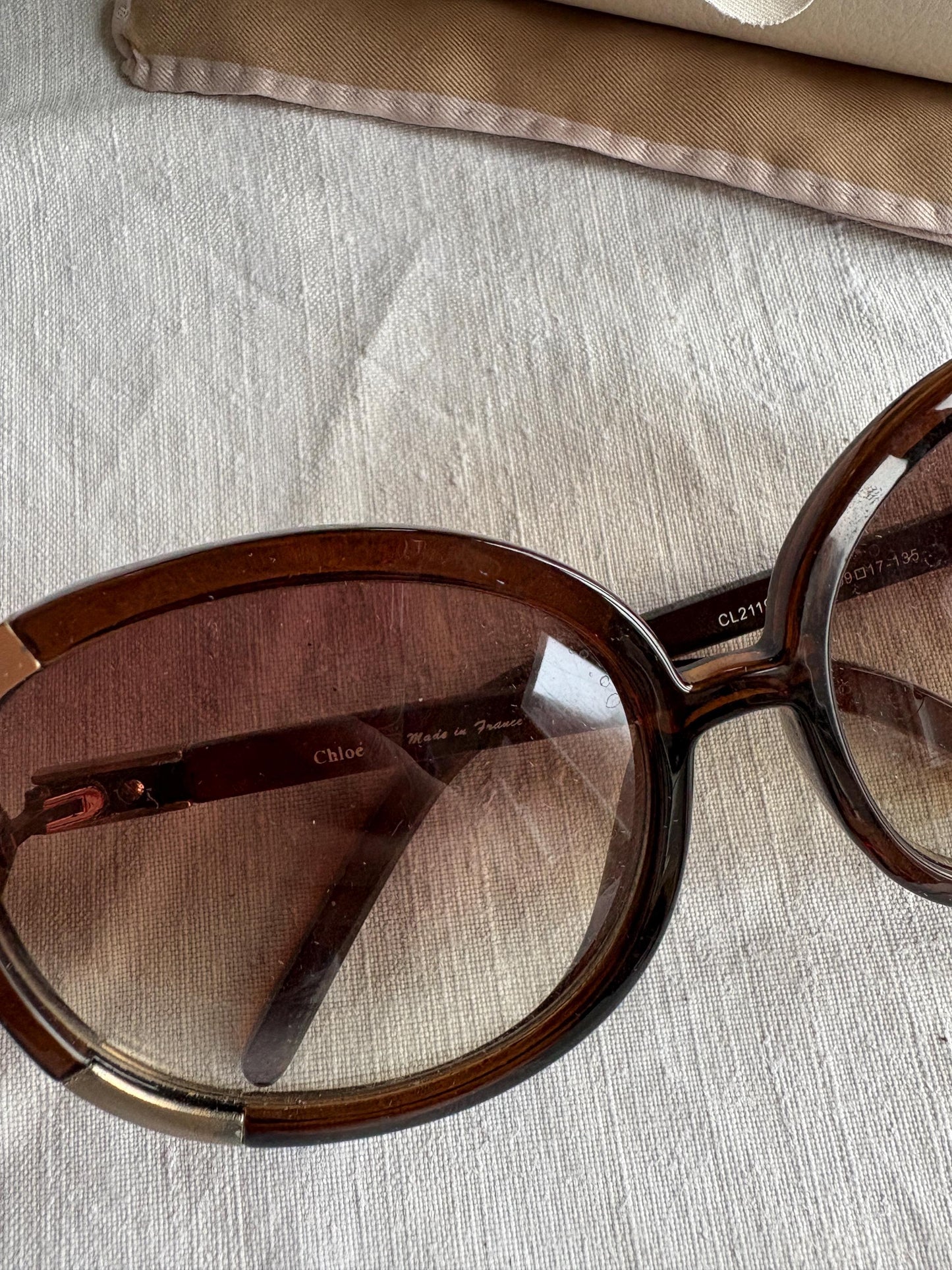 Vintage Iconic Chloe Sunglasses with original box, Luxury designer sunnies gift for her