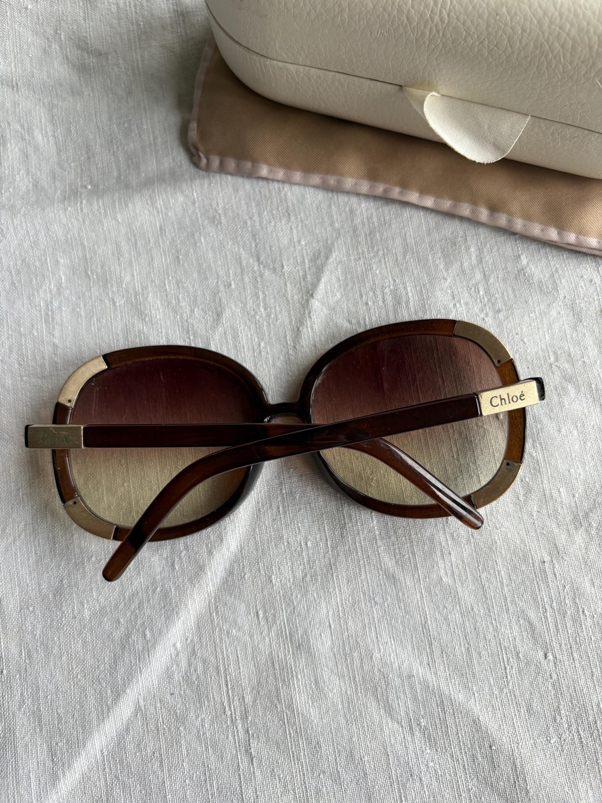 Vintage Iconic Chloe Sunglasses with original box, Luxury designer sunnies gift for her