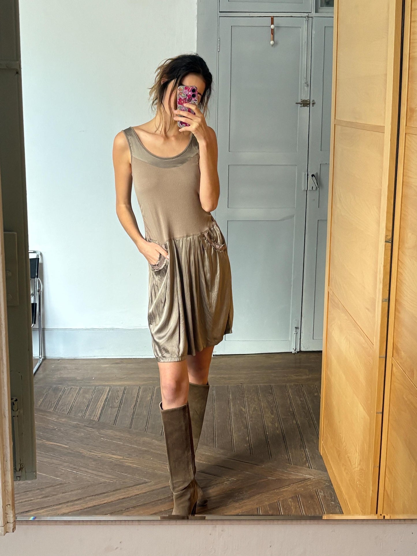 Designer Silk Midi Dress – Adolfo Dominguez