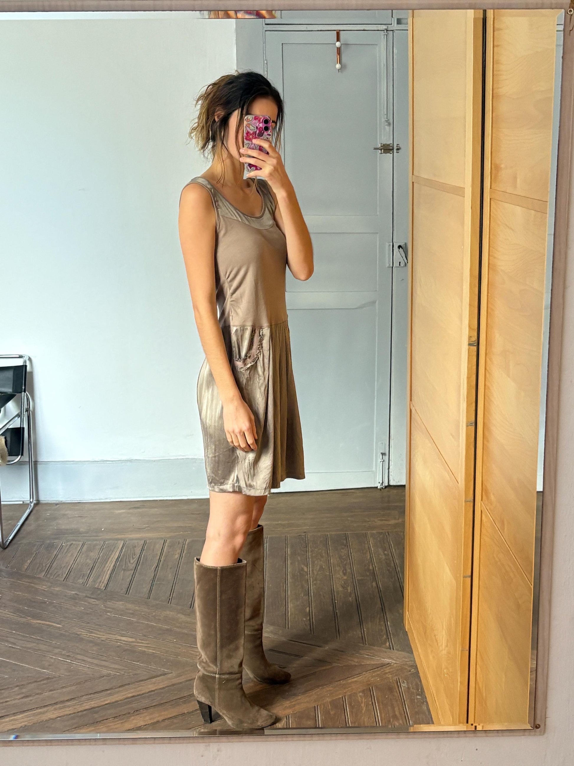 Designer Silk Mini Dress – Adolfo Dominguez