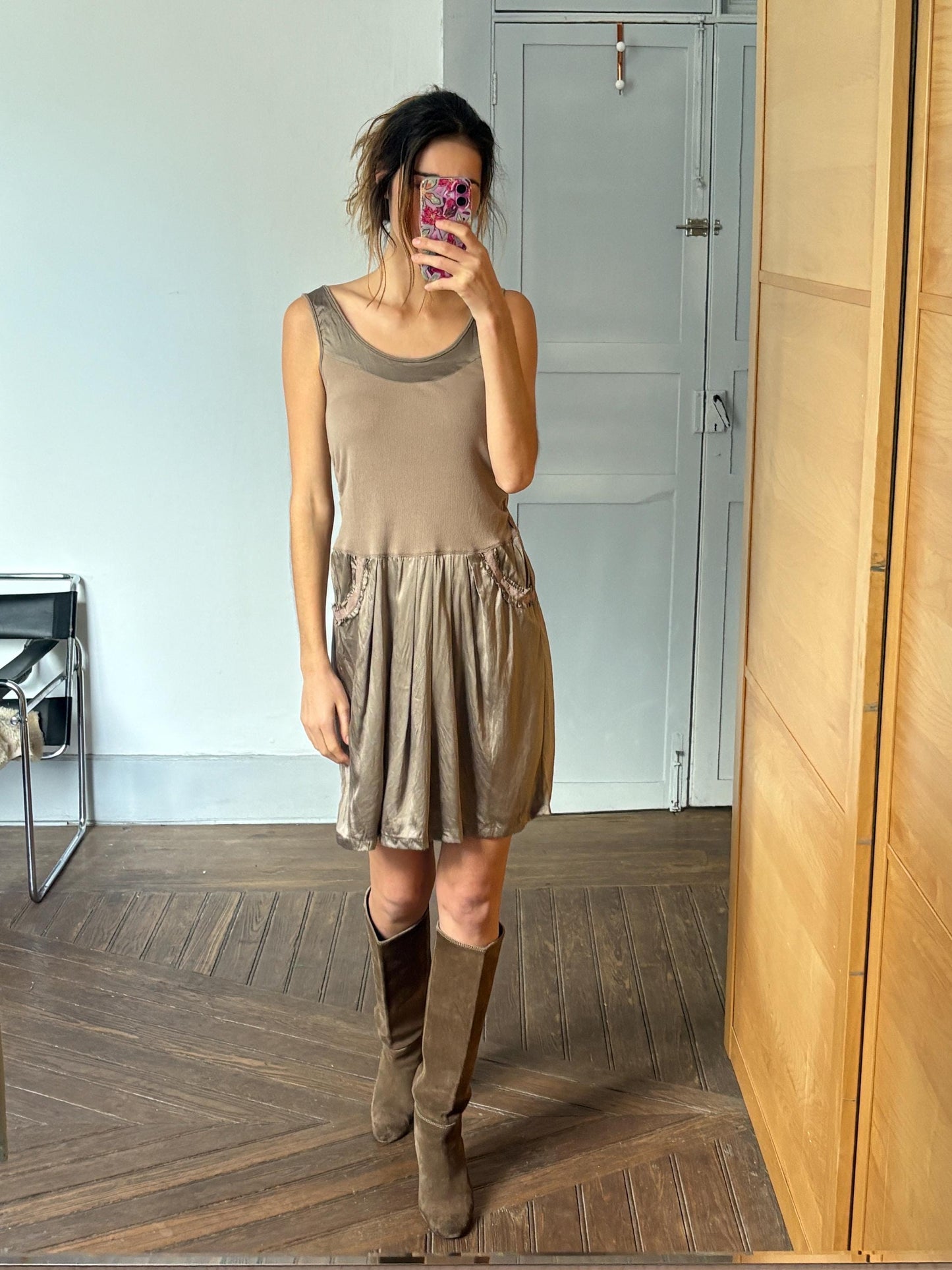 Designer Silk Mini Dress – Adolfo Dominguez