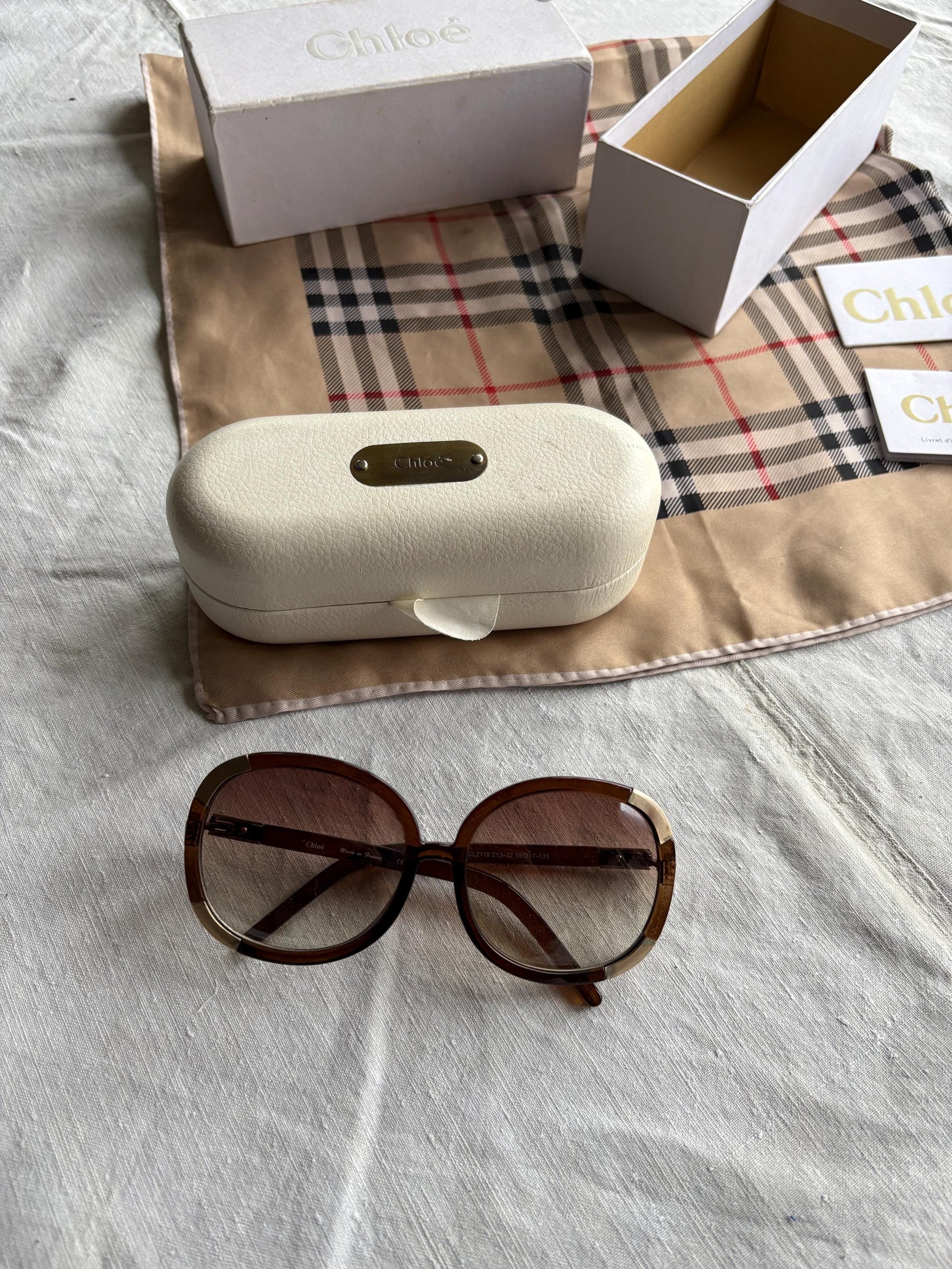 Luxury vintage Large iconic sunglasses by Chloe.