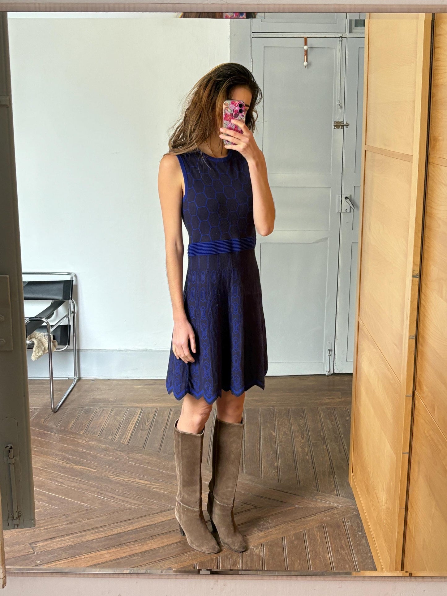 Vintage Karen Millen Sleeveless Knit Dress – Size L/XL