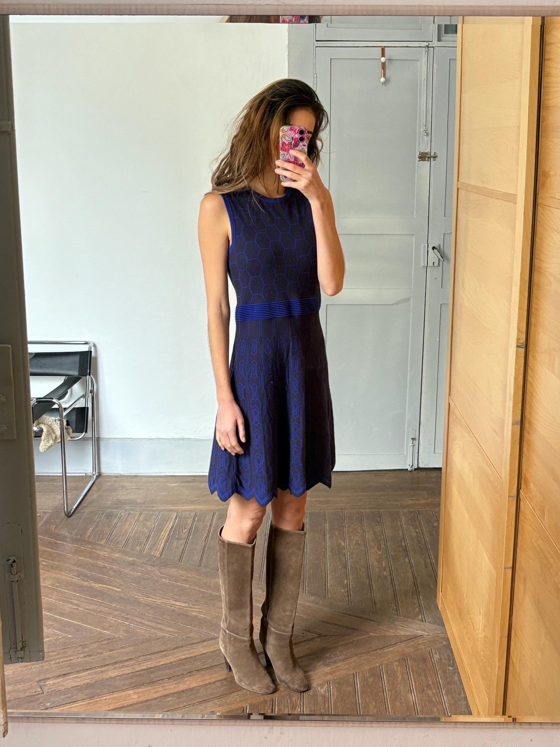 Vintage Karen Millen Sleeveless Knit Dress – Size L/XL