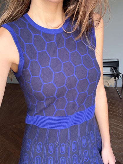 Vintage Karen Millen Sleeveless Knit Dress — detail