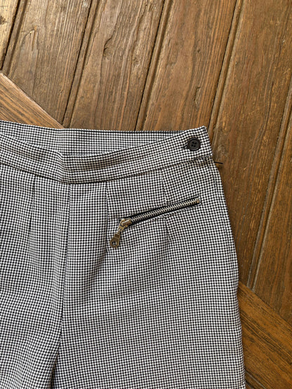 Vintage Black Houndstooth High Waisted Pants