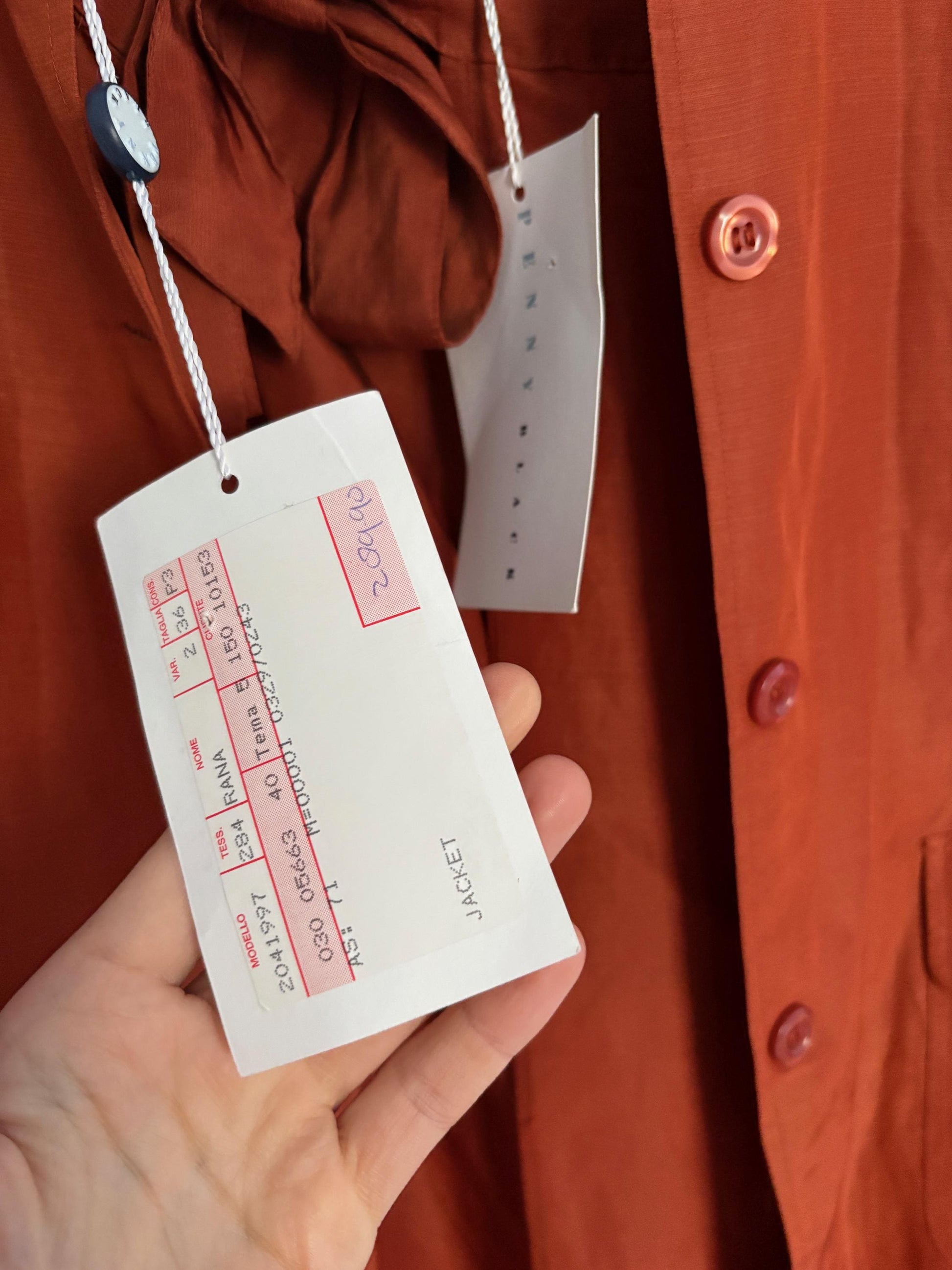 Vintage Penny Black Burnt Orange Silk Linen Two-Piece Set, Wedding Guest Outfit, Designer Skirt & Top, Unworn with Tags, Elegant Women