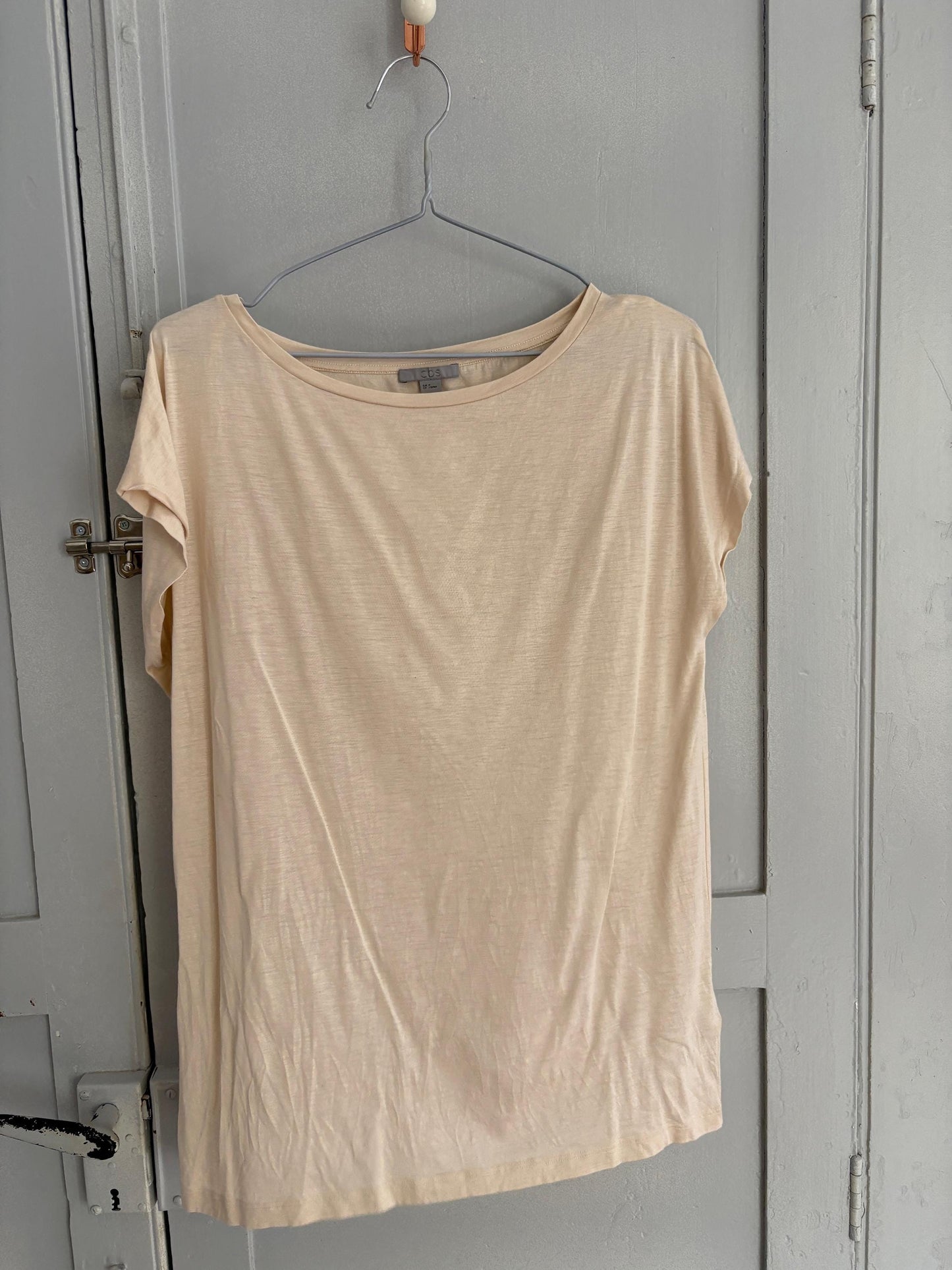 Vintage COS classic cream white tee - Luxury simple minimalist wardrobe essential - Off white Designer camisole