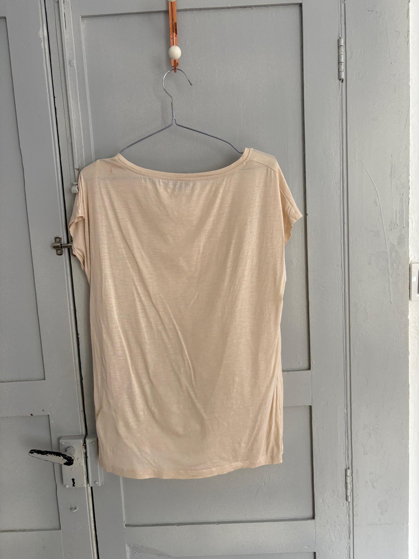 Vintage COS classic cream white tee - Luxury simple minimalist wardrobe essential - Off white Designer camisole