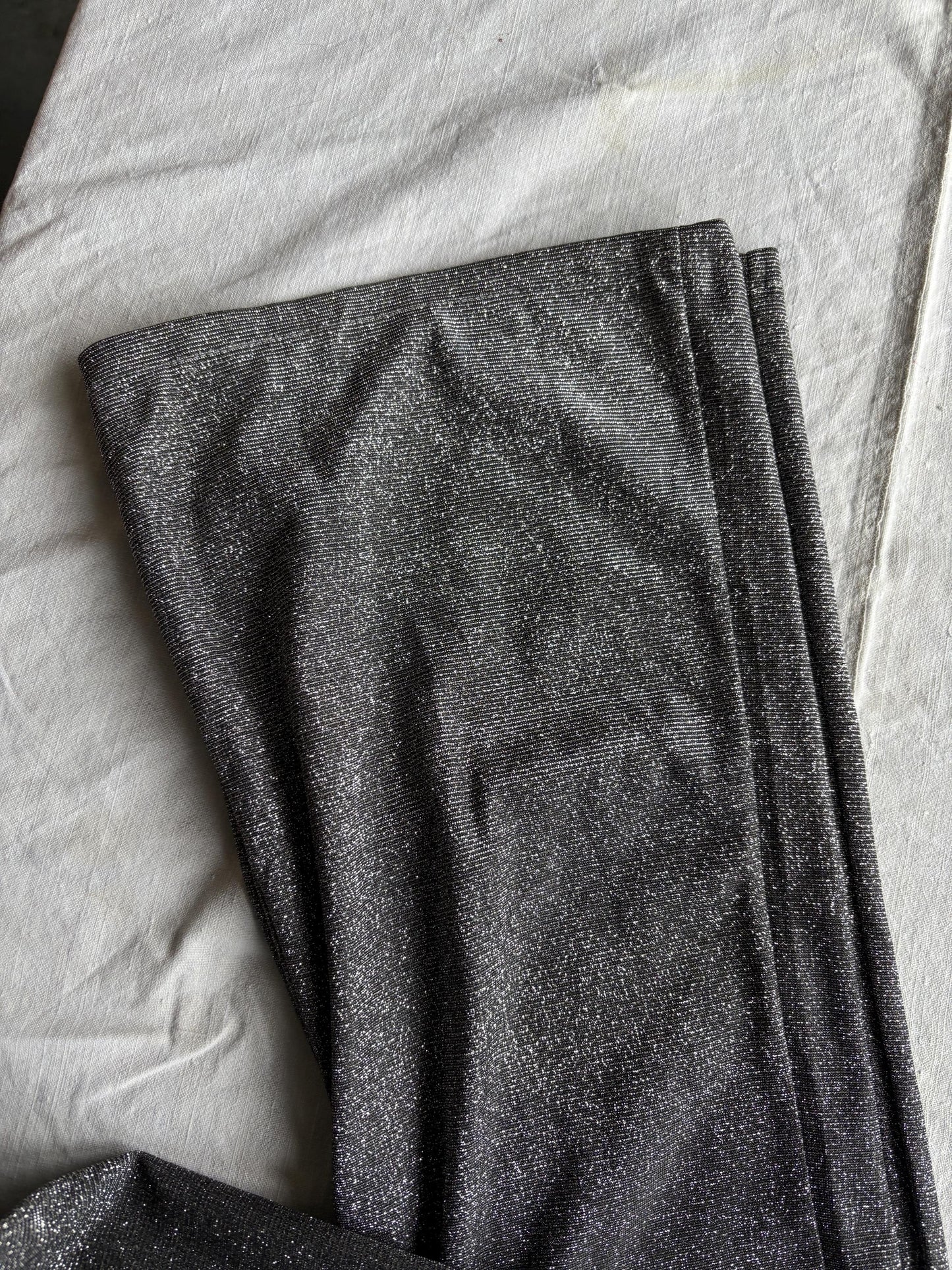 Silver Glitter Flared Pants, Dutch Label, High Waist Sparkly Leggings, New Year’s Eve Outfit, Party wear Bargain