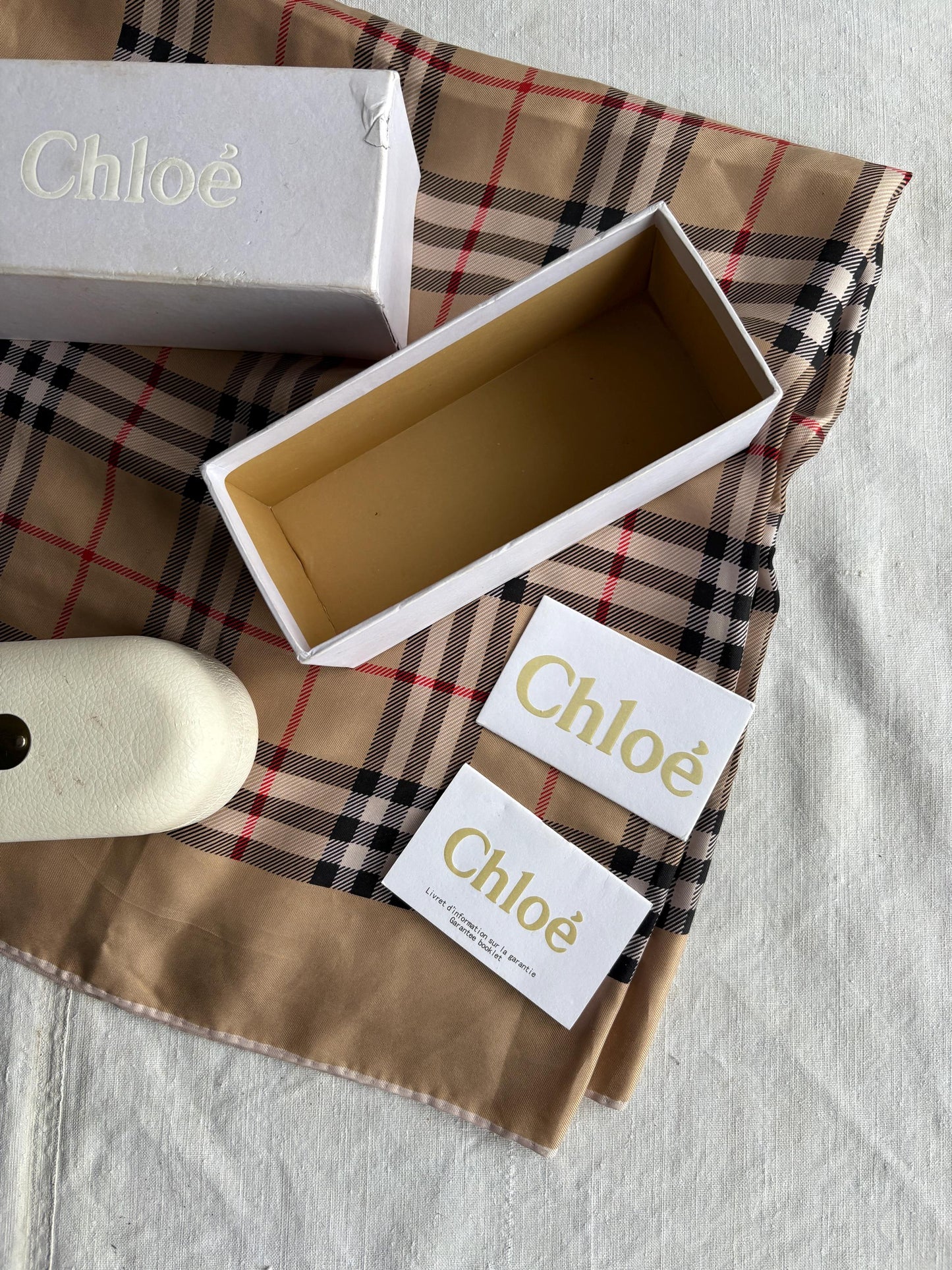 Vintage Iconic Chloe Sunglasses with original box, Luxury designer sunnies gift for her