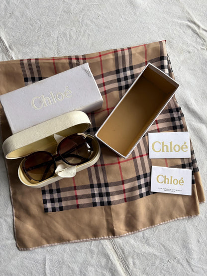 Vintage Chloe Sunglasses with Original Box — back view