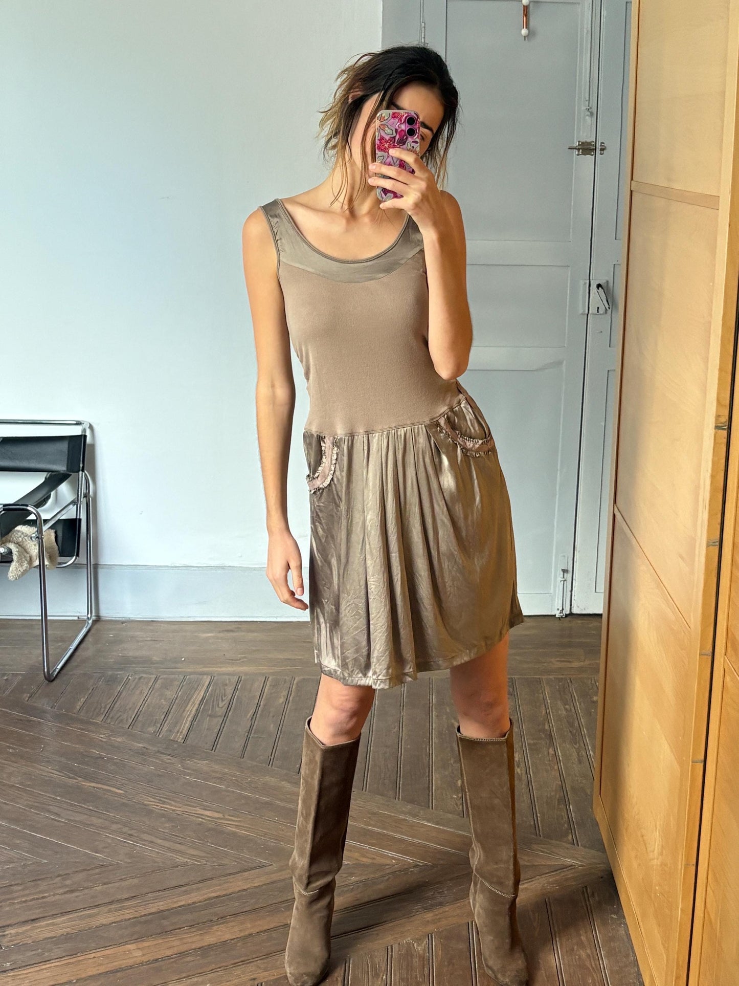 Designer Silk Midi Dress – Adolfo Dominguez